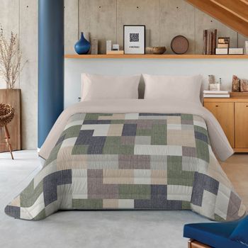 Naturals - Edredón Nórdico Estampado - Cama 90 - Microfibra - 300 Gramos - Tetris