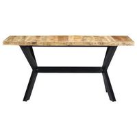 mesa de comedor  mesa de cocina madera maciza de mango en bruto 160x80x75 cm