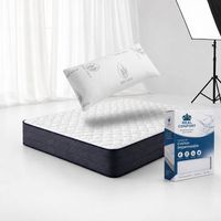 colchon viscoelastico nuit balance 105 x 190 cm altura 21 cm soporte estable y confort adaptable - regalo almohada visco aloe vera de copos  protector de colchon impermeable - real confort