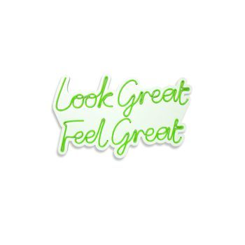 Iluminación Led Decorativa De Plástico Look Great Feel Great Verde 36x58x2 Cm