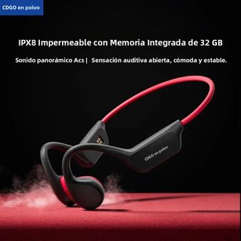 Auriculares de Conducción Ósea POLVCDG X7 IPX8 32GB Bluetooth 5.3 Inalámbricos con Micrófono, Resistentes al Agua para Natación, Novedad 2023