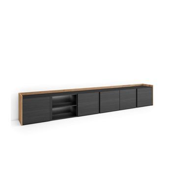 Mueble Tv Sabinillas-01 Con Puertas Abatibles Y Led