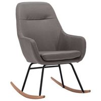 silla mecedora  sillon balancin relax de tela gris claro