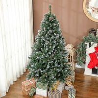 arbol de navidad de plastico metal homcom o109x180 cm verde