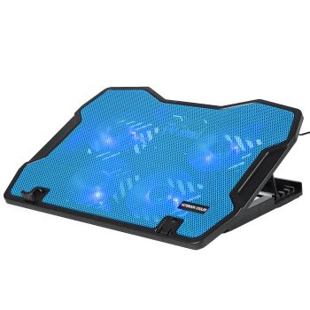 Soporte portátil de refrigeración con 4 ventiladores ajustables para portátil de 14-17 pulgadas