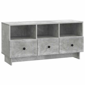Mueble De Tv Con Cajón Gris Hormigón 102 X 34,5 X 50 Cm Vidaxl