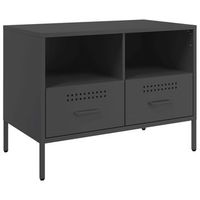 mueble para tv  mueble de salon  gabinete de tv acero negro 68x39x505 cm