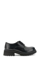 zapatos derby con cordones de piel envejecida black 40