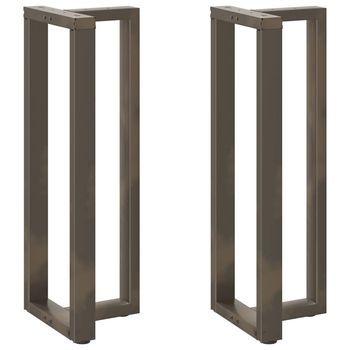 Patas Para Mesa De Bar En Forma De T (2 Unidades), Color Negro, 40 X 35 X (110-111) Cm, Acero Vidaxl