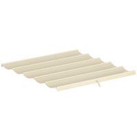 outsunny cubierta para techo retractil de 25x255m para pergola 3x3 tela de repuesto con 10 orificios de drenaje crema   aosom espana