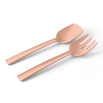 Cubiertos de servicio de polipropileno rosa mate