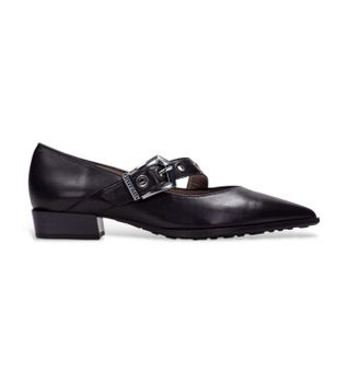 Hispanitas para mujer. HI254196 Zapatos de Piel Turin negro (35), 3 a 5cm, Hebilla, Casual, Fiesta, Clásico