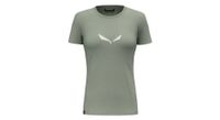 camiseta de manga corta para mujer salewa solidlogo verde