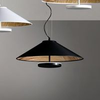 lampara colgante led rila negrooro 32w