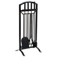 herramientas para la chimenea de metal negro set 5pcs  31x27x758h cm