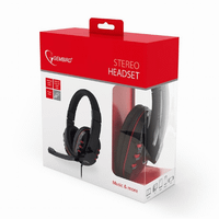 auriculares gembird negro microfono control vol alambrico