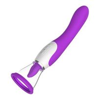 vibrador de masaje de lengua con calefaccion multifrecuencia para mujeres purpura