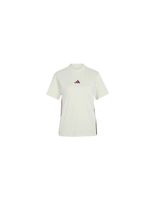 camiseta adidas w 3 bandas sj t marfilgranat