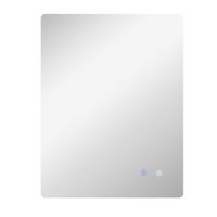 kleankin espejo rectangular luminoso led de bano 80x60 cm luminosidad ajustable blanco transparente   aosom espana