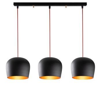 Lámpara De Techo Berceste-n-1411 Rojo Negro Hierro 74x22x110 Cm