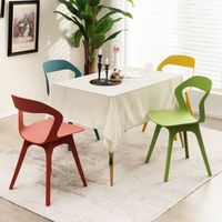 juego de 4 sillas de comedor conjunto de 4 sillas de plastico para cocina silla lateral moderna para sala de estar y recepcion multicolor