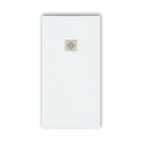plato de ducha pizarra pure blanco  90x200 cm rejilla inox