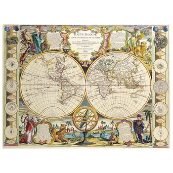 Legendarte - Cuadro Lienzo, Impresión Digital - Mapa Antiguo No. 34 - Decoración Pared Cm. 40x50