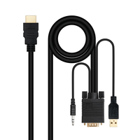 nanocable conversor hdmi a vga-jack-ubs 18 m