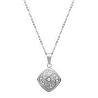colgante de acero inoxidable con circonita incl cadena