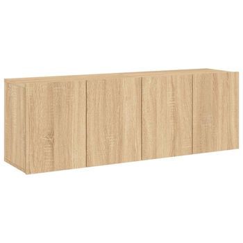 Muebles Para Tv De Pared 2 Unidades Roble Sonoma 60x30x41 Cm Vidaxl