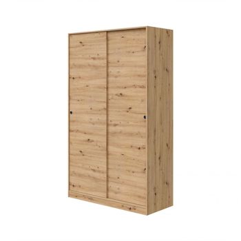 Armario de puertas correderas y diseño cálido 120x200 cm alpine oak