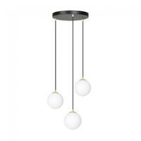 lampara colgante gala negro 3 luces