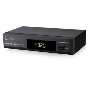 Descodificador TELE System TS4020 Full HD DVB-S2 DVB-T2 HDMI USB LED