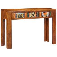 mesa consola madera maciza de acacia 110x35x75 cm vidaxl