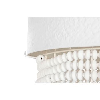 Lampara Techo Hierro Madera 51x60x69 Blanco