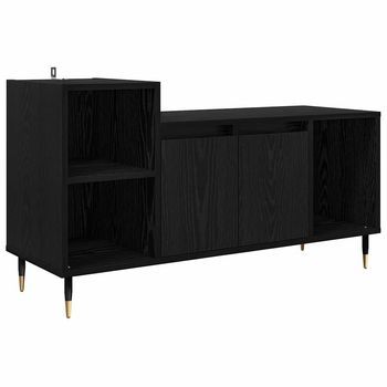 Mueble De Tv | Mueble De Salón | Gabinete De Tv Roble Negro 100 X 35 X 55 Cm