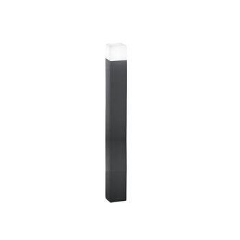 Torre - Bolardo De Jardín Con 1 Bombilla E27 Máx. 20 W Ip54, Aluminio Pintado, Bolardo Para Exterior, Color Antracita, Altura 90 Cm - Perenz
