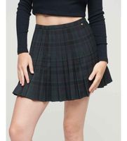 superdry para mujer w7210208a minifalda plisada a cuadros negro l casual poliester