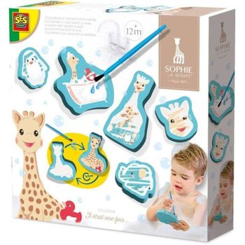 Set de baño SES Creative Sophie la Girafe para colorear con agua reutilizable