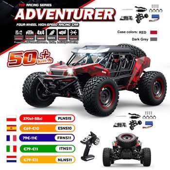 16106 1:16 50 KM/H 4WD RC coche con Control remoto LED coches todoterreno camión monstruo de deriva de alta velocidad para niños vs Wltoys 144001   Juguetes
