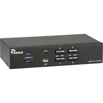 Switch KVM Intertech AS-41HUS 4K HDMI USB Audio 4 Puertos
