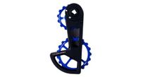 jaula de desviador cyclingceramic ospw race 14 19t para desviador sram red   force   rival axs y xplr axs 12s azul