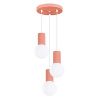 lampara colgante mido rosa 3 luces
