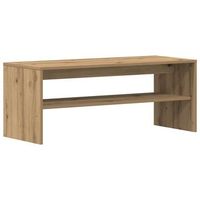 mueble tv  mueble de salon  mesa de tv madera de ingenieria roble artisan 100x40x40 cm
