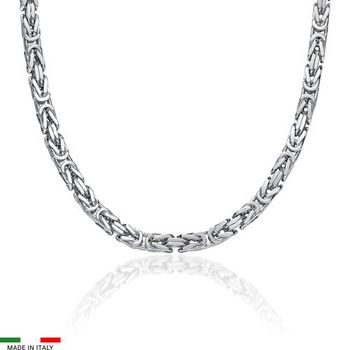 Cadena bizantina para hombre de plata 925, 5 mm