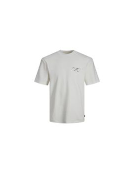 Camiseta Jack And Jones Lisa Cuello Redondo Hombre Blanco