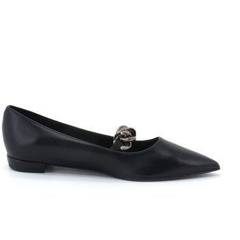 Divine Follie Bailarinas Ballerina Punta Catena Nero 050 para mujer