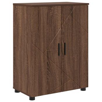 Gabinete De Baño Roble Marrón 60 X 35 X 80 Cm Vidaxl