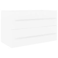 armario para lavabo madera contrachapada blanco 80x385x48 cm vidaxl