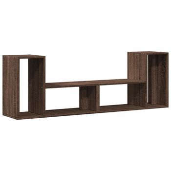 2 Uds Muebles Tv | Mueble De Salón | Armario Tv Madera Ingeniería Roble Marrón 75x30x50 Cm